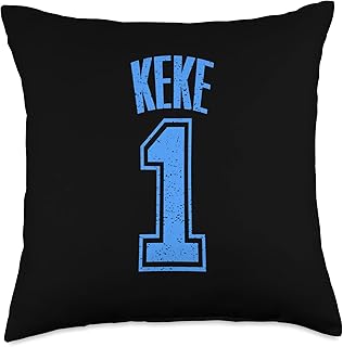 Keke Support Accessories & Fan Gifts Men Women Keke Supporter Number 1 Greatest Fan Throw Pillow, 18x18, Multicolor