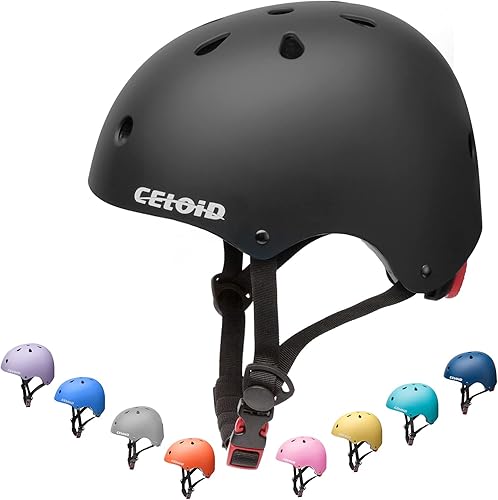 Miniatura 1 de CELOID Casco de bicicleta para niños, cascos de patineta para niños de 2 a 3 a 5 a 8 a 14 años, ajustable, multideporte, ciclismo, patinaje,