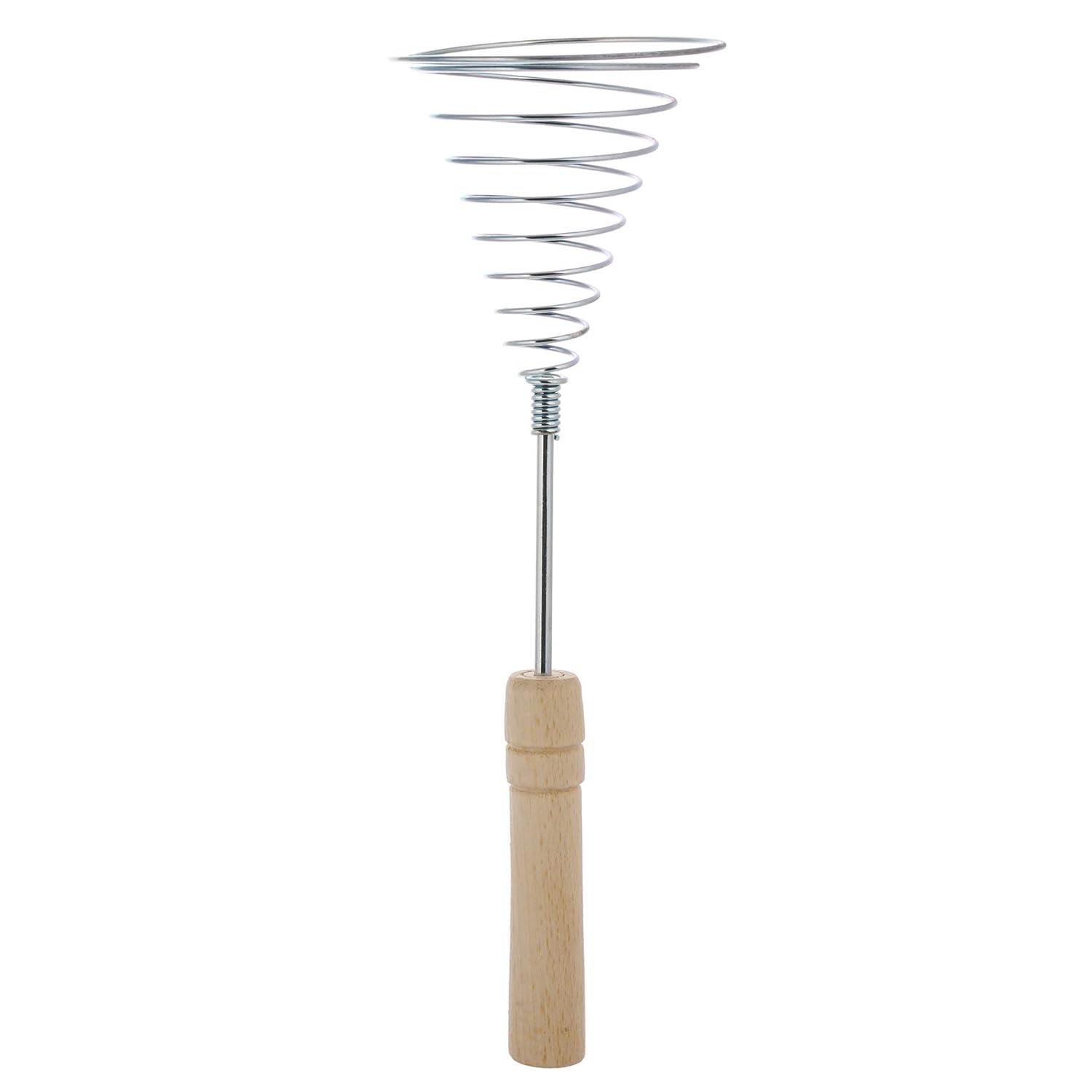 Buy Stainless Steel Spring Coil Whisk Wire Whip Egg Whisk with Wooden