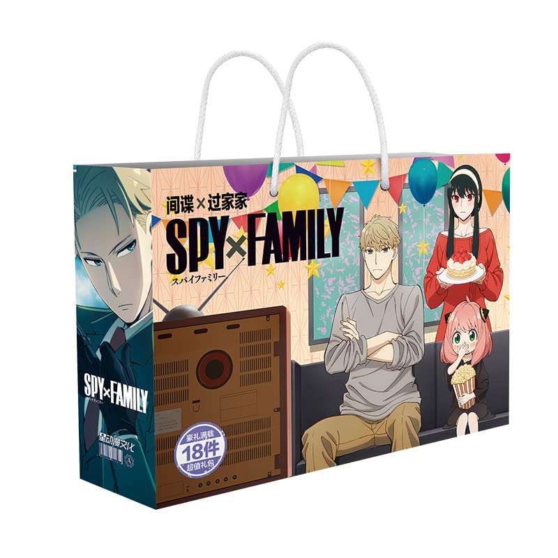 Anime SpyX Anya Forger Family Lucky Gift Bag Collection Bag Toy Include Postcard Poster Badge Stickers Bookmark Gift