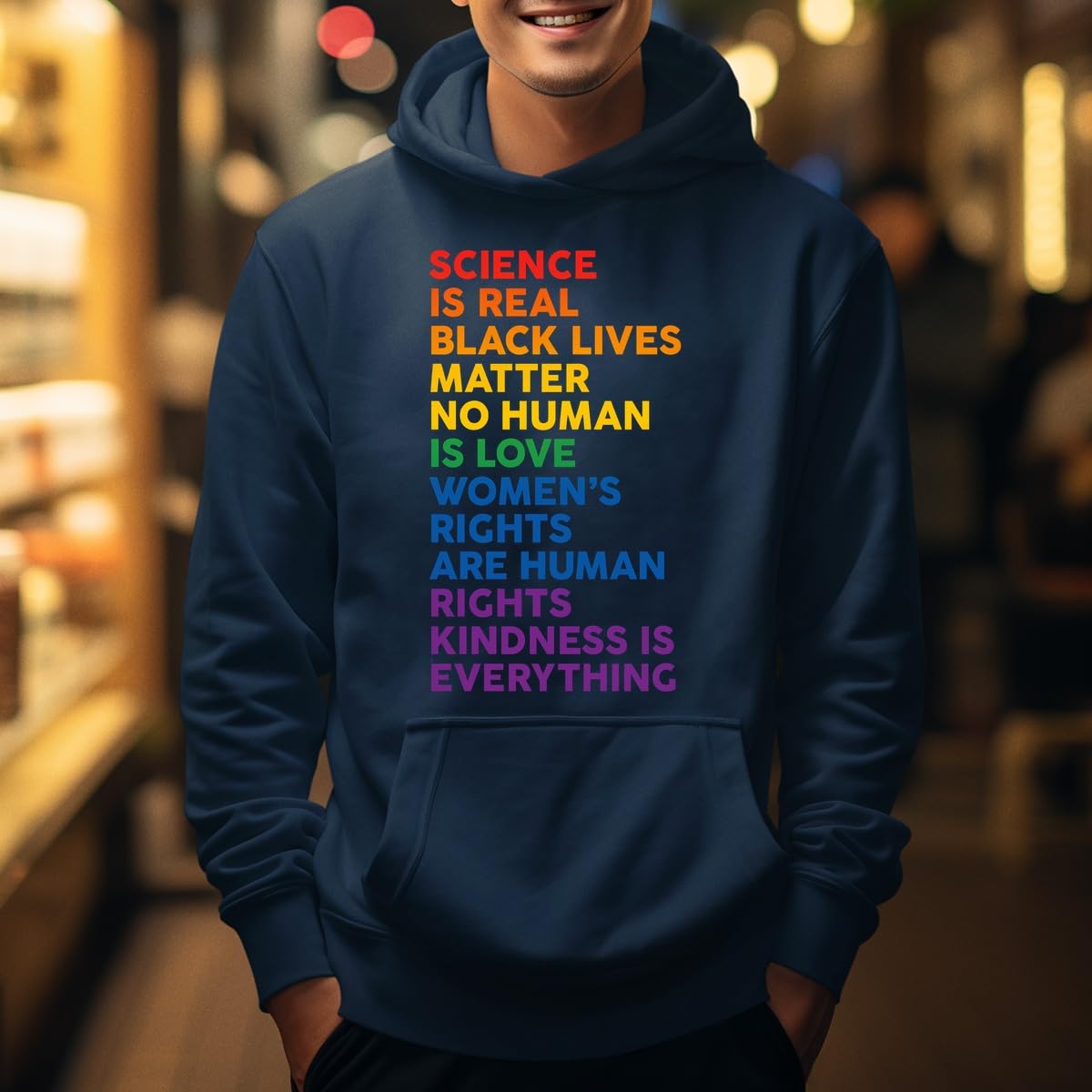 Kraftvolles Statement für Menschenrechte Pride Unisex Hoodie