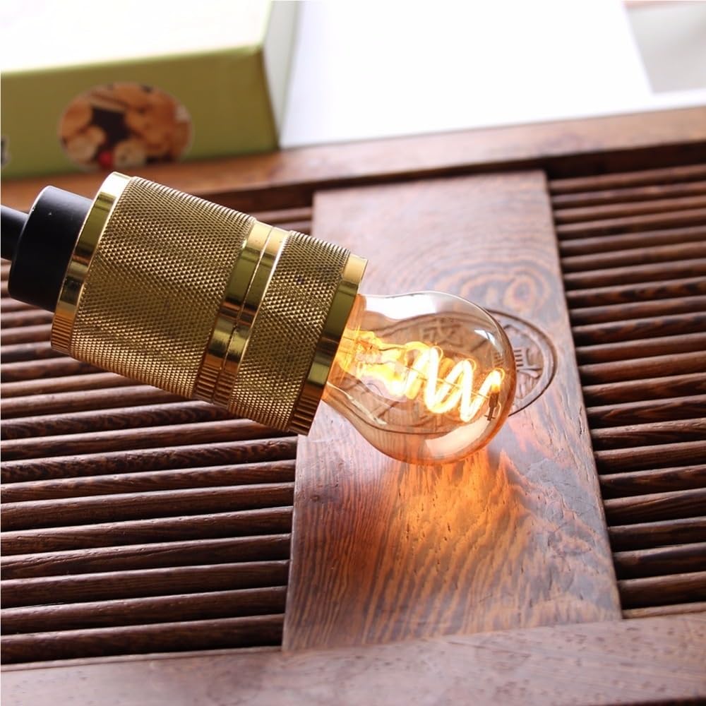 YSJX lighting, Paquete de 20 bombillas LED esféricas AC220V E27 3 W S14/ST45/T45 amarillo cálido 2200 K luz flexible fuente de luz decorativa retro Bombillas para el hogar(G45 3W)