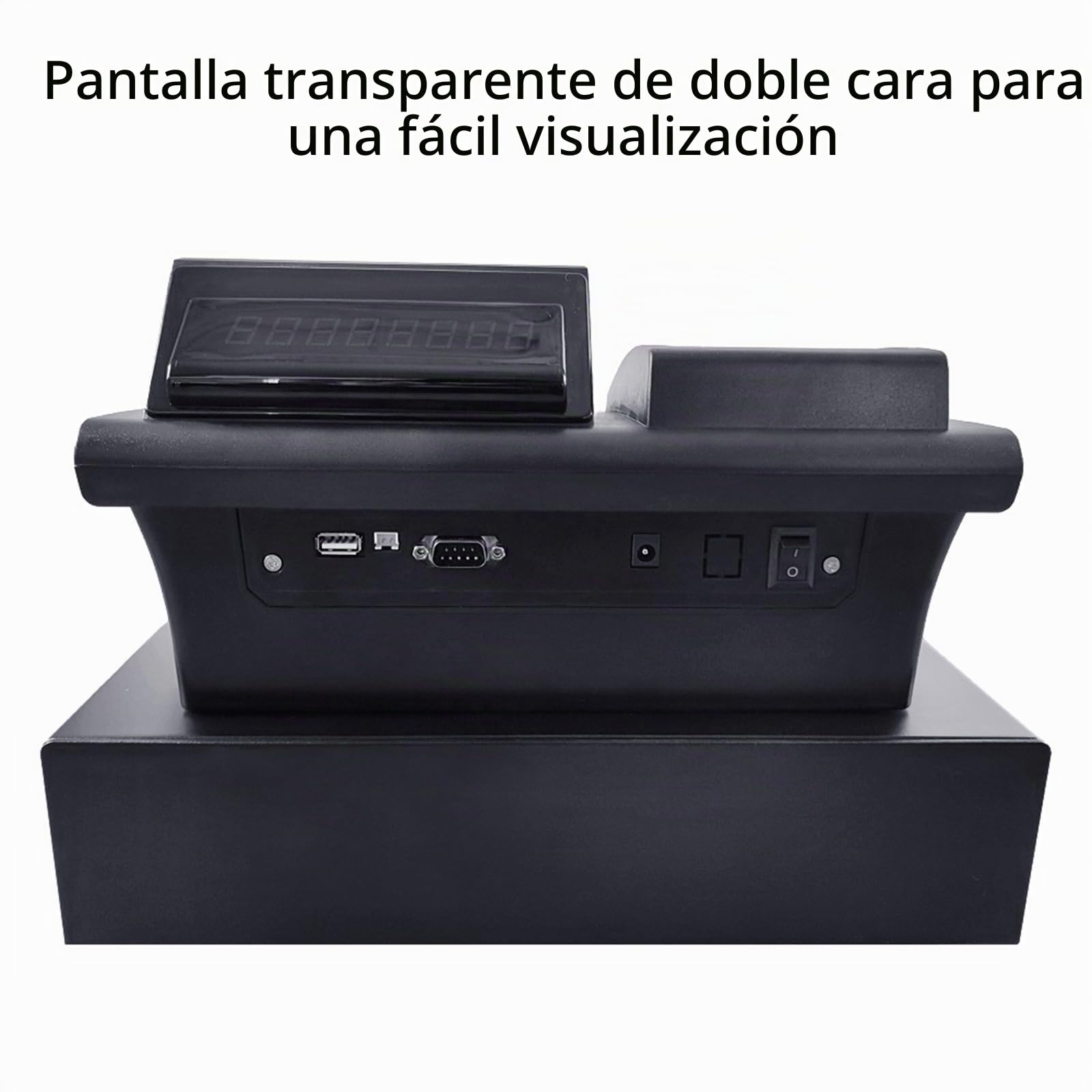 Caja Registradora Electrónica para Pequeñas Empresas, Sistema POS Comercial de 48 Botones con Pantalla LED Digital, Cabezal de Impresión Térmica, para Supermercados, Centros Comerciales