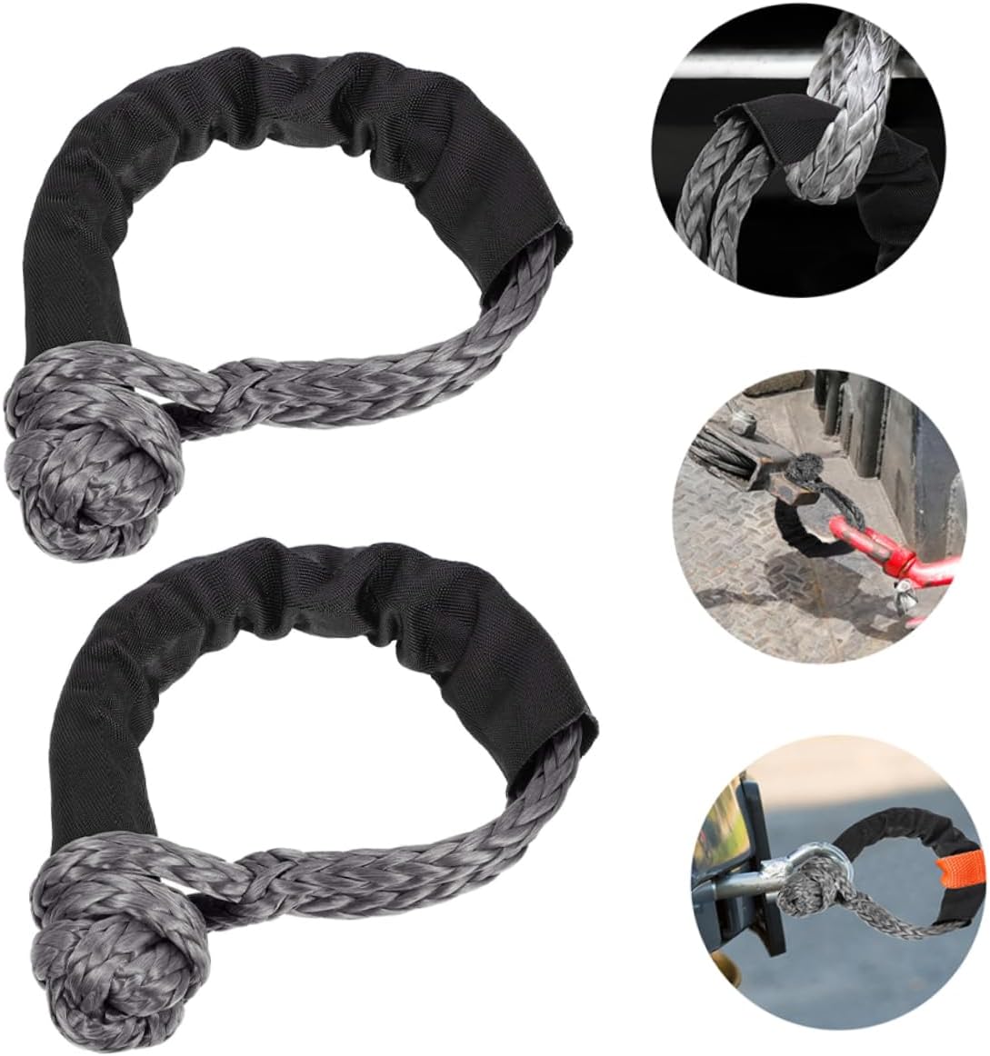 2pcs Sturdy Nylon Shackles Wear-Resistant Multi-Purpose Rope Shackles for Car Repair Towing and Outdoor Activities Easy to Use and Carry for Vehicle