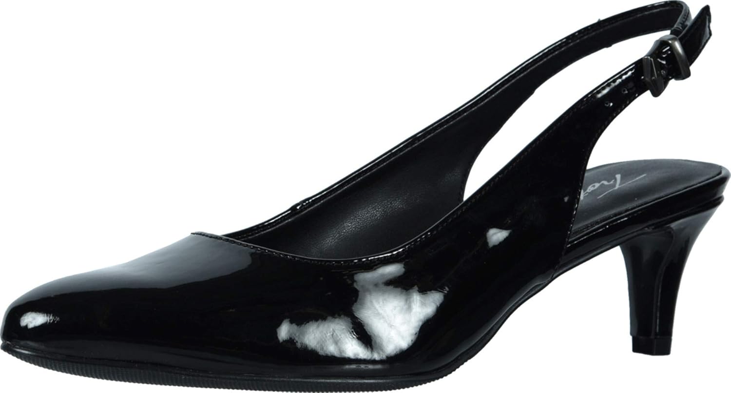 Trotters Women's Heels Pump, Black Patent, 8.5 Narrow