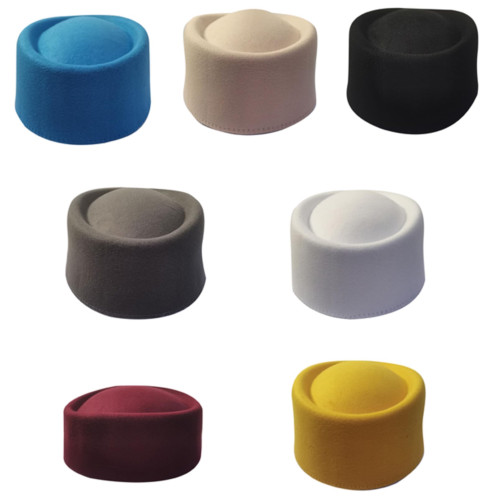 Greabuy Sombrero de pastillero para mujer, estilo informal, estilo occidental, fedoras