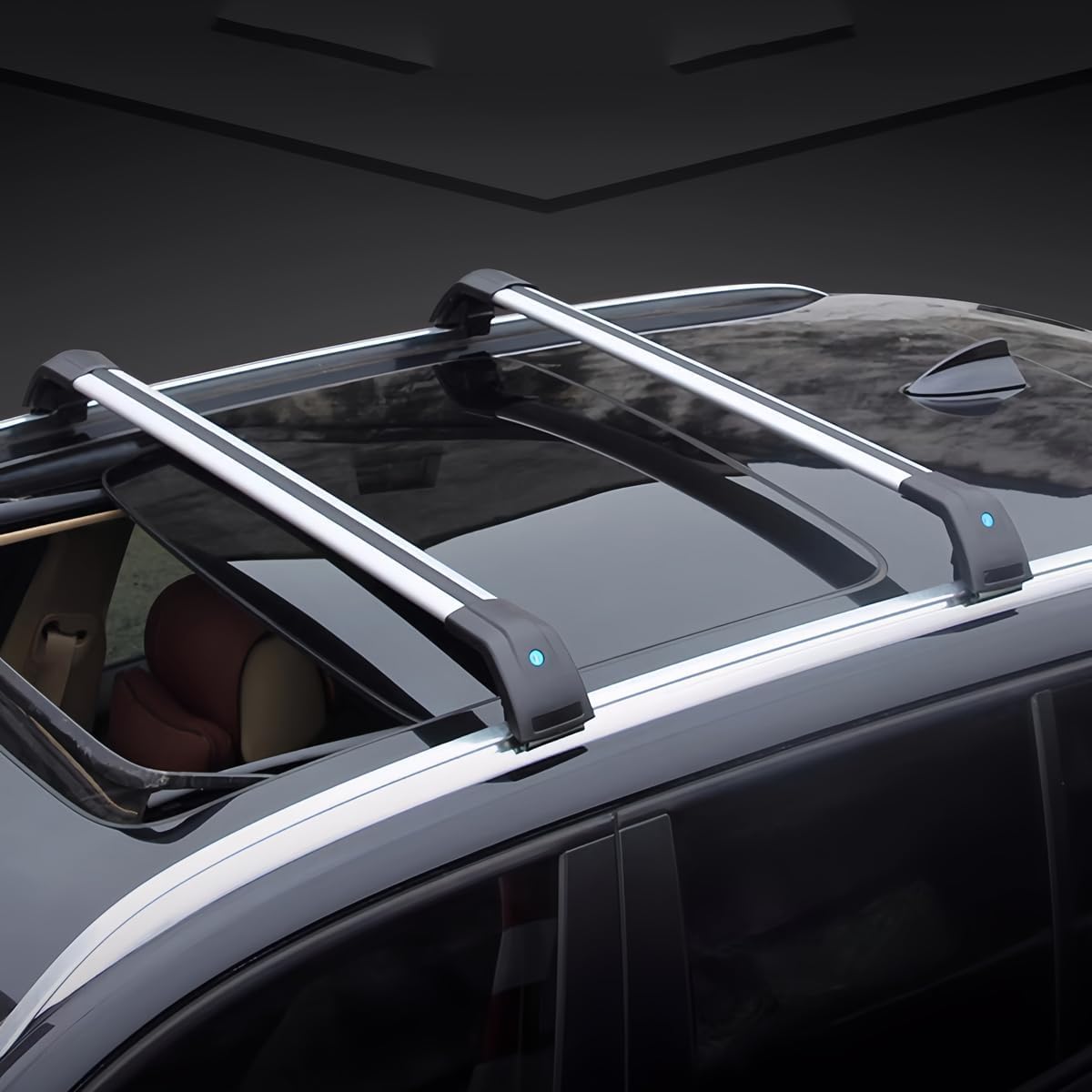 Barras Portaequipajes para Nissan Juke 2021-2025, 2 Piezas Aluminio Coche Barra Techo Porta Equipaje Transversales Soportes Ajustables Desmontable Coche Accesorios