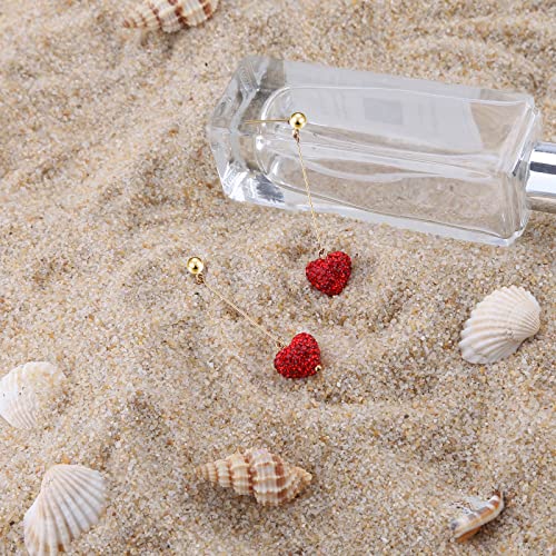 Konikit Trendy Love Heart Earrings Gold Color Tassel Dangle Earrings For Women Girls Sweet Cute Jewelry Valentine's Day Gift #TOP4