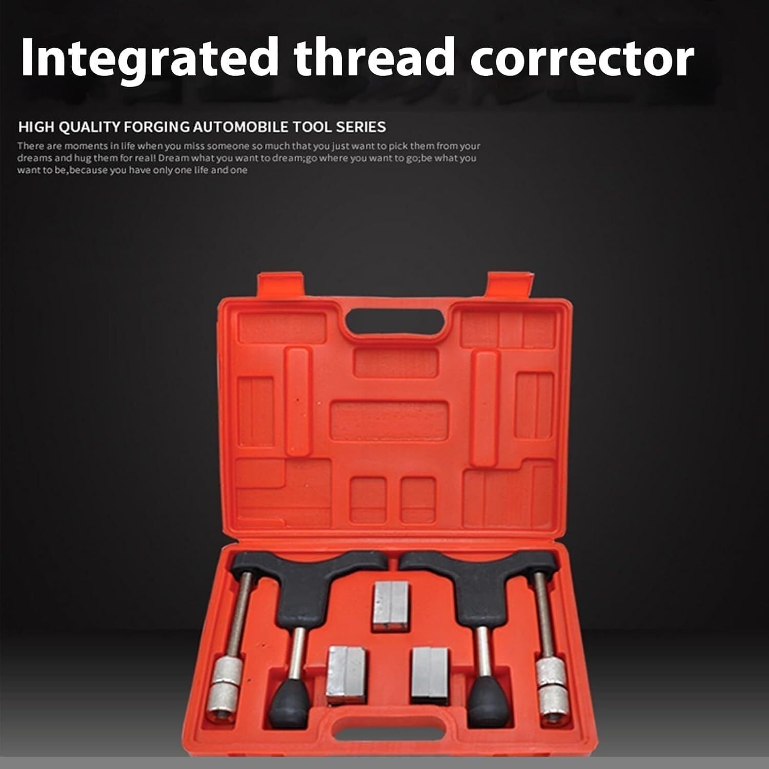 Professional Thread Corrector Automotive Thread Repair Tool Integrated Half Shaft Sleeve Thread Corrector Repair Tool Kit for External Bolt Thread Repair Adjustment Range