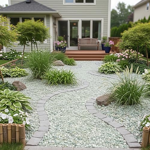Image of CONSDAN 36 LBS Natural Gravel for Fish Tank, StoneCreek Betta Fish Aquarium Gravel, Vase Filler, River Rocks, Fish Tank Decorations, Perfect for Aquarium Decor, Fish Tank, Indoor Plant, Jade