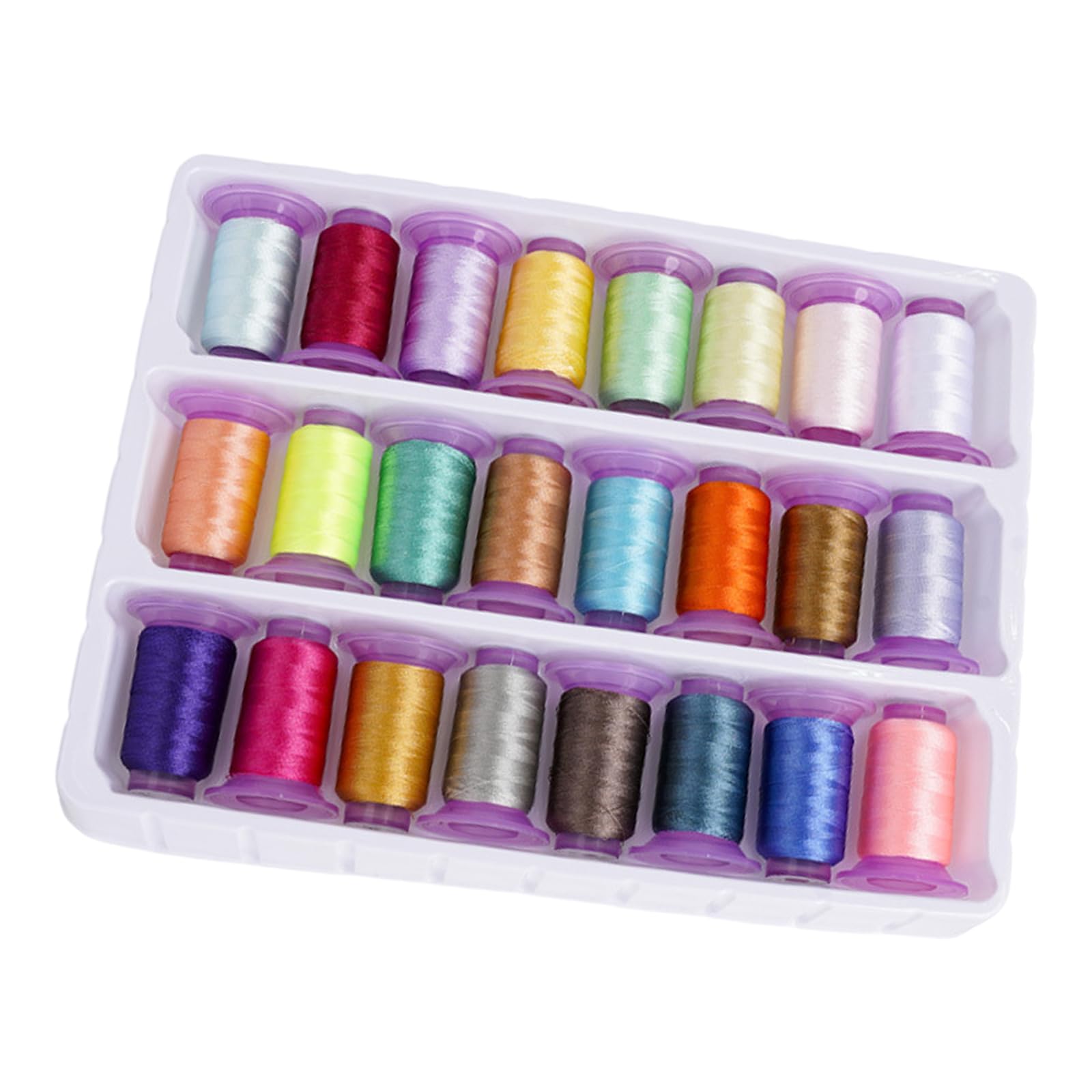 Nucelit Embroidery Thread for Sewing Machine Hand Stitching 24 Spools of Polyester Thread Embroidery Machine 300yds Each Stitching