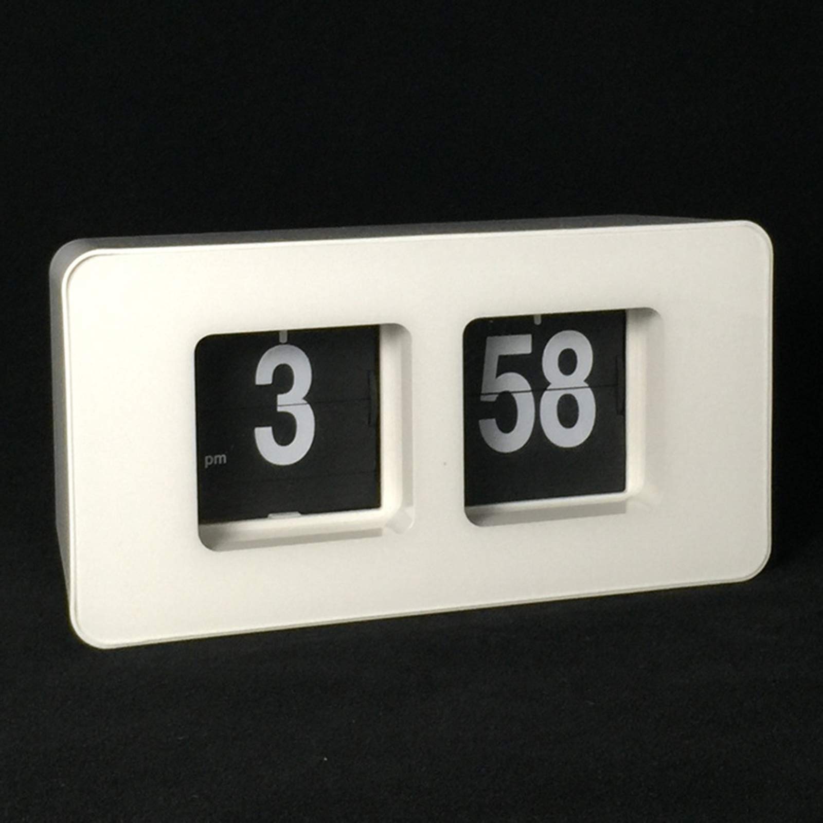 Fenteer Auto Flip Clock Schreibtisch Uhr Stumm Tisch Uhr Retro Flip Über Uhr Flip Interne Getriebe Betrieben Quarz Uhr Wanduhren dekorative - Schwarz