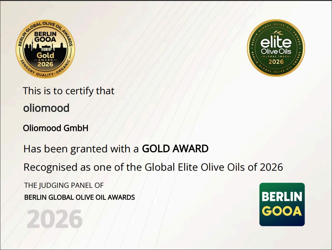 Oliomood Bio Premium Qualität – Kaltgepresstes natives BIO Olivenöl extra 500ml(0.5l (2er Pack), Bio Olivenöl)
