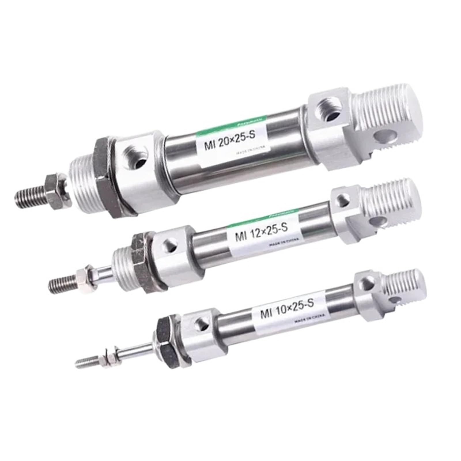Vérin pneumatique MI acier inoxydable avec aimant alésage 12 mm course 80 mm mini