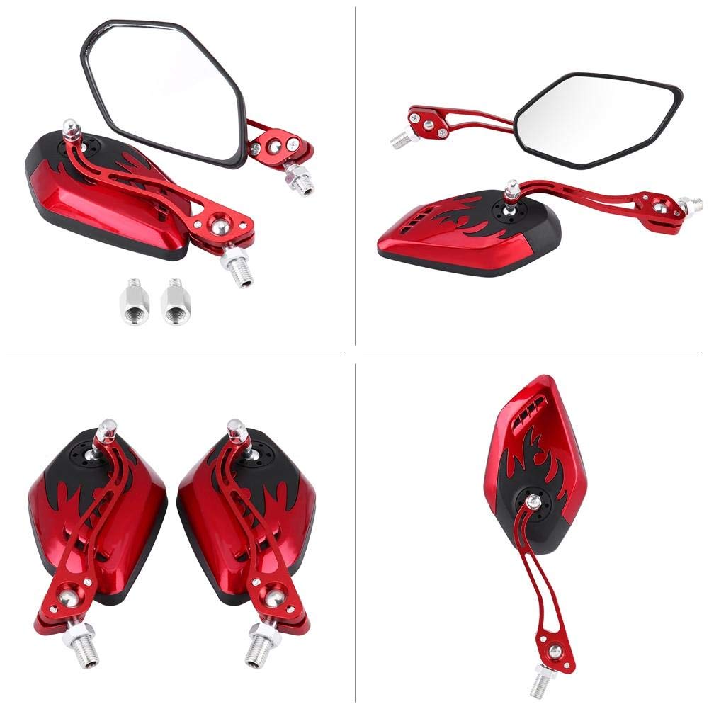 Universal 10mm Motorrad Spiegel Chrom Motorrad Rüc Produktbild-Vorschau 1
