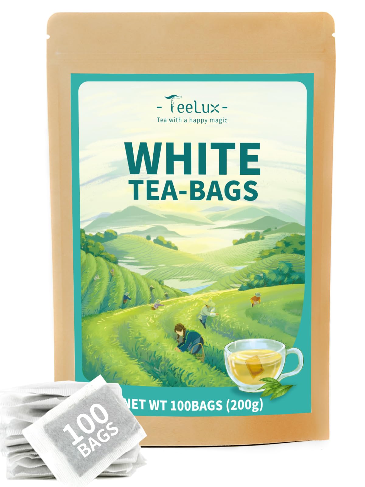 TeeLux Yerba Mate Tea Bags 50 Count, Pure Natural Argentine Yerba Mate, Rich Flavor with 3g/Bag, Biodegradable Tea Bag — view 11