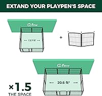 Vista 2 de FXW Rollick - Corralito para perros para patio, campamento con casa rodante, patentado, 24 pulgadas, 2 paneles