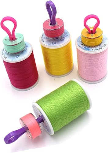 Miniatura 7 de EXCEART 90 piezas de bobinas de máquina hilo de plástico para accesorios clips de Ing abrazaderas costura pequeños suministros de organización y