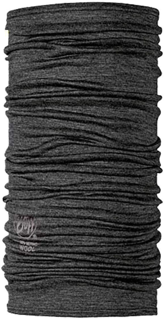 BUFF Lightweight Merino Wool Neck Gaiter, 100% Ethically Sourced Wool, Versatile, Temperature Regulating Face Mask, Grey, Adult Size