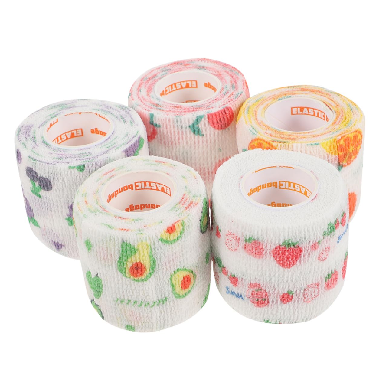 Toddmomy 25rouleaux Bandages Autocollants Pour Secours Adhésives Multifonctions Pour Sport Et Fruits