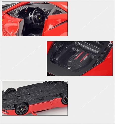 Miniatura 4 de AEFSBE para Ferrari 488 Pista Alloy Sports - Modelo de metal fundido a presión de simulación regalos para niños 124 color  B