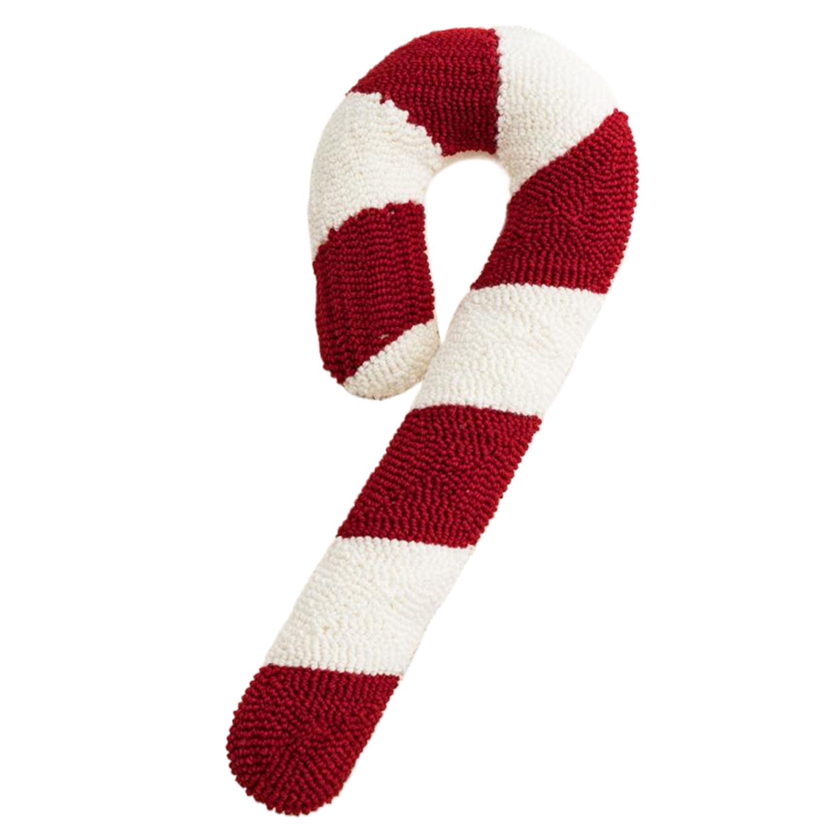 Coussin festif canne à sucre de Noël rouge et blanc, l'idée cadeau idéale pour décorer le canapé