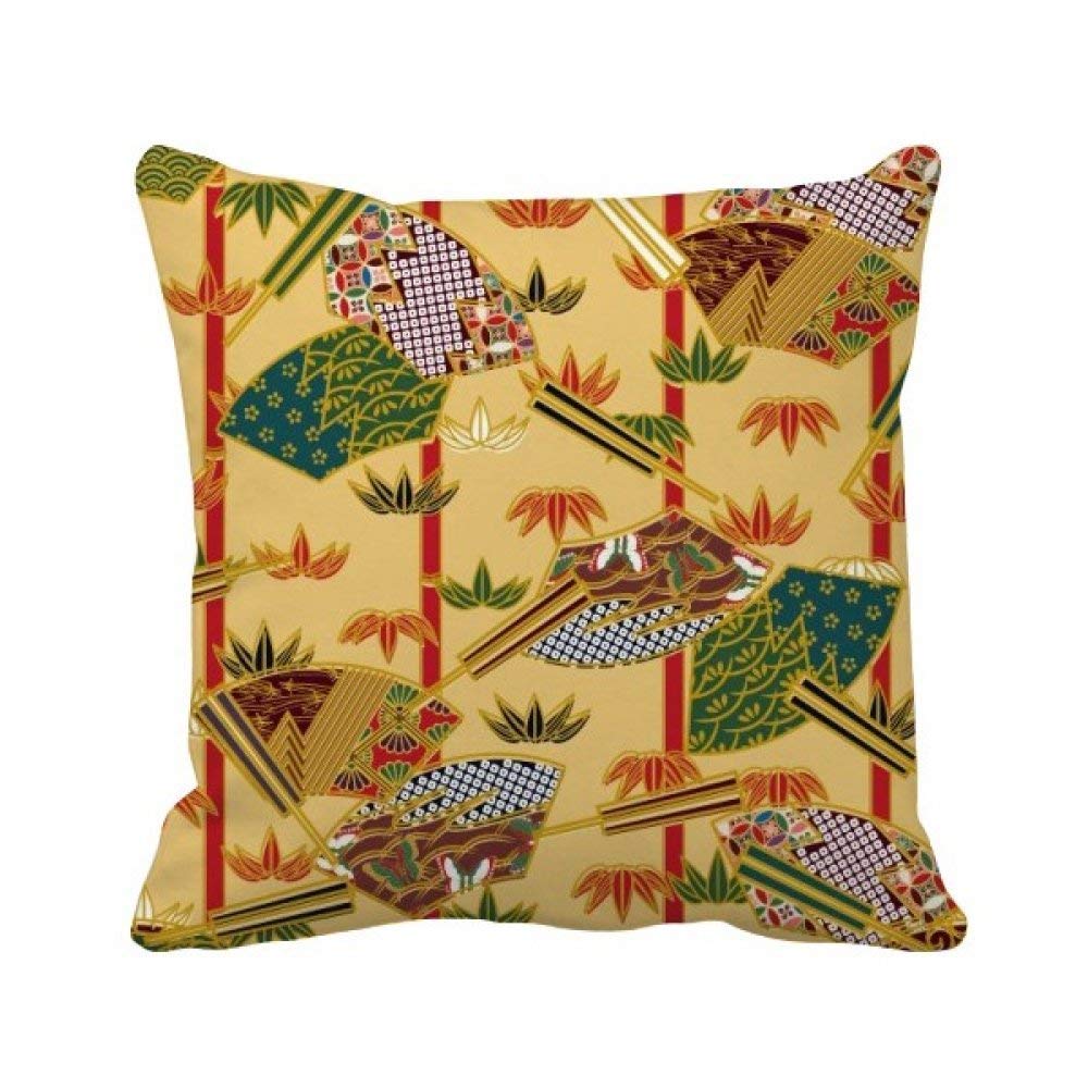 Feuilles Ukiyo-e housse coussin 40x40 décorative multicolore pour maison