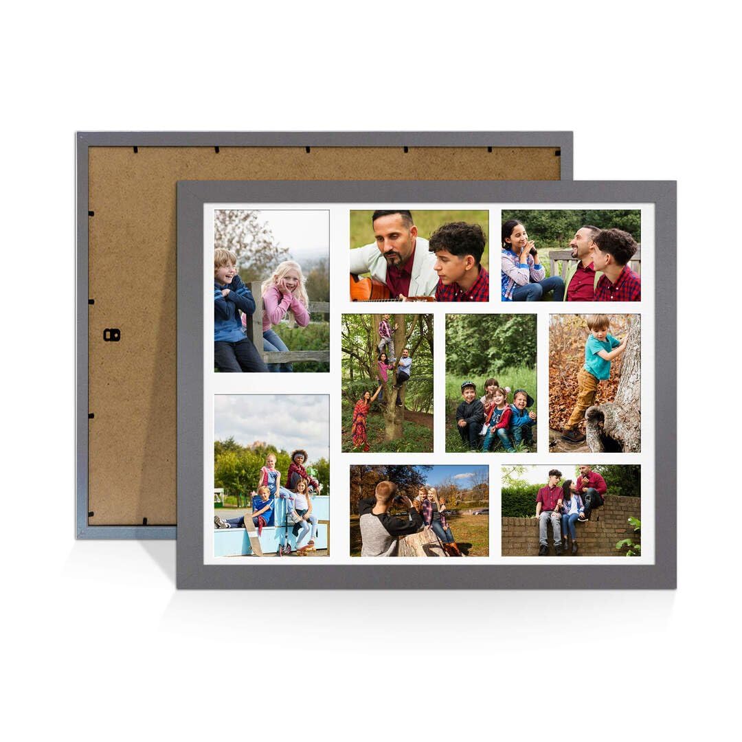 Procut Global 20x16" Sleek Photo Frame For Multiple Pictures - Dark Grey โ image 1