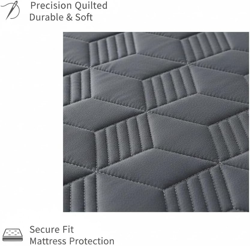 Full Size Mattress Protector Soft and Comfortable Fitted Mattress Pad with Deep Pocket Waterproof Design Easy