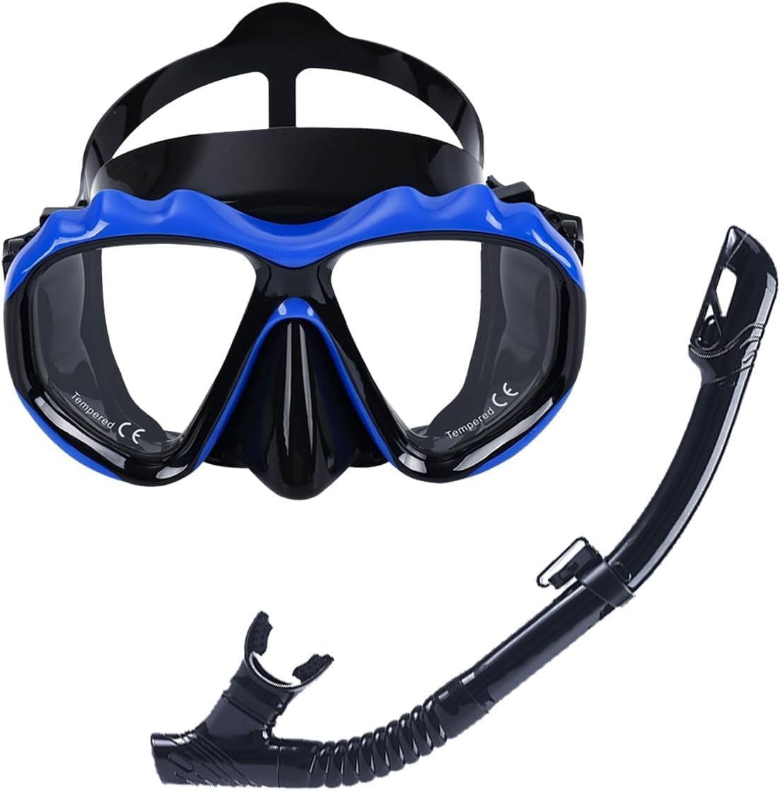 +2.0 to +5.0 Hyperopia Diving Mask Farsighted with Tempered Glass Lenses, Gear for Men Women