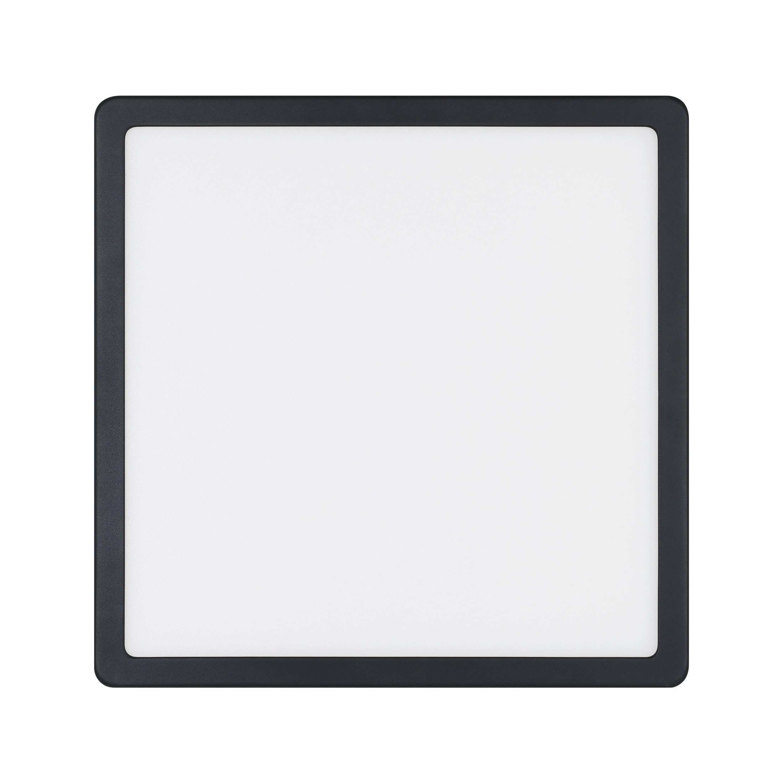 EGLO connect.z Smart Home Led lampada da soffitto per bagno Fueva-Z in | alluminio a superficie nera, L x L 28,5 cm, ZigBee, app e controllo vocale, colore luce regolabile, dimmerabile, IP44