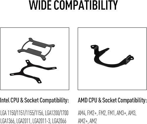 Vista 25 de MSI MAG Coreliquid P240 - Enfriador líquido de CPU AIO - Listo para LGA 1700 - Radiador de 9.449 in - Ventiladores PWM duales de 4.724 in