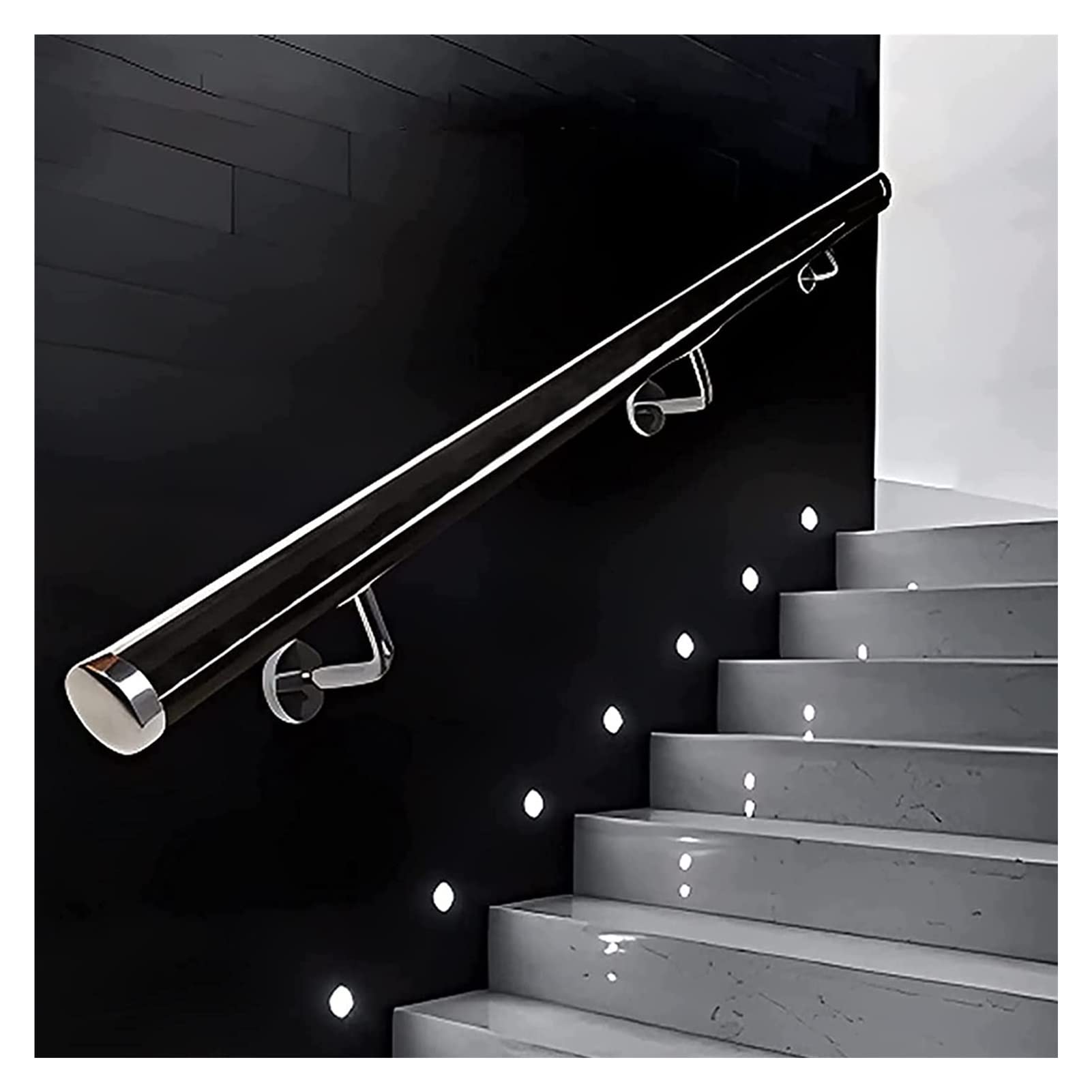 Gyeqxkt Girls Onecolor Transparent Acrylic Stair Railing Kitwall Mounted Hd Clear Crystal Bar For Indoor Stairs (Size: 350Cm/137.7In) Modern Safety Solution