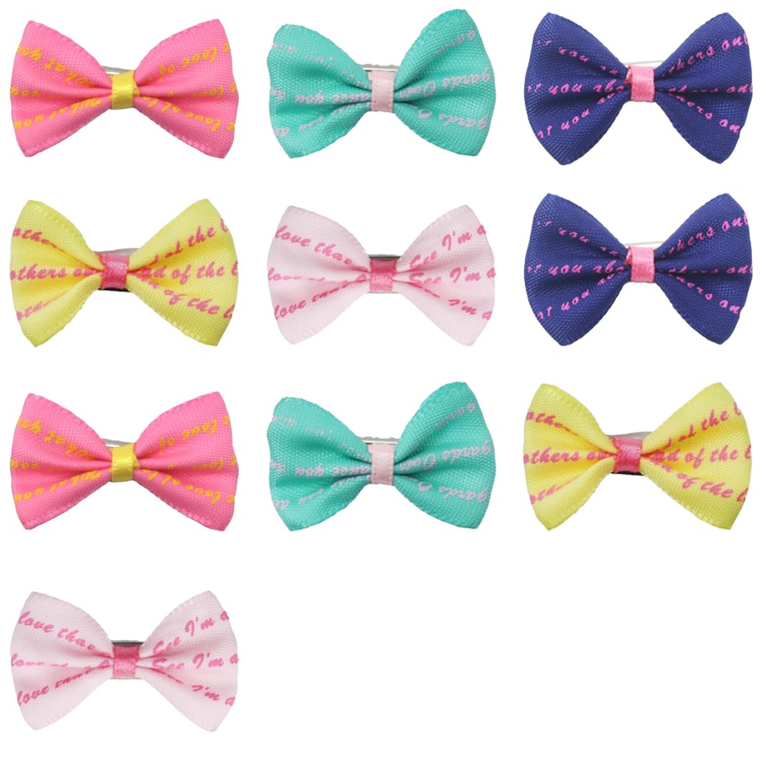 10 Pièces Barrettes pour Chiens, Chat, Chiot, Nœud Papillon, Petites Pinces à Cheveux de Chien Mignon