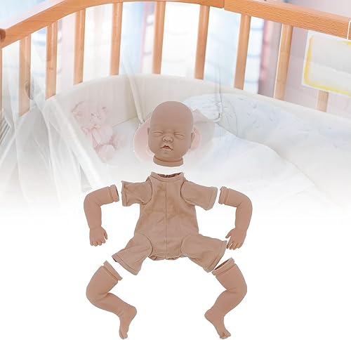 Miniatura 5 de SUNGOOYUE Kit de muñeca DIY de 22 pulgadas, muñeca sin pintar, conjunto de accesorios de piezas de extremidades suaves para bebés