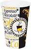 12 Oz Desenli Kalın Karton Bardak, 300 ml Kağıt Bardak Latte ve Mocha Kahve için 80 Adet (300, Mililitre)