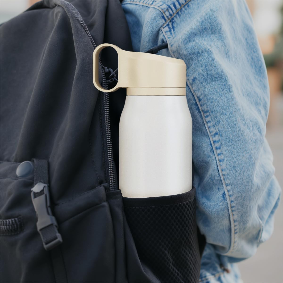 Water Bottle with Twist Lid Insulated Stainless Steel 20oz,Travel Water Bottles for Sports & Gym, Gift for Women Men Birthday Christmas (White) - Image 6