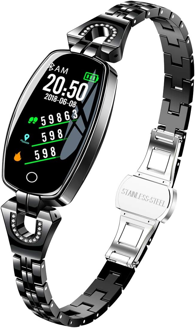 Pard Reloj inteligente de lujo para parejas de 1.28 pulgadas, rastreador de actividad física con llamadas, monitor de sueño, frecuencia cardíaca