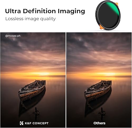Miniatura 5 de K&F Concept Filtro de lente ND variable ND4-64 de 1.457 in (2-6 paradas) y filtro de polarizadores CPL 2 en 1, 28 filtros de lente de cámara de