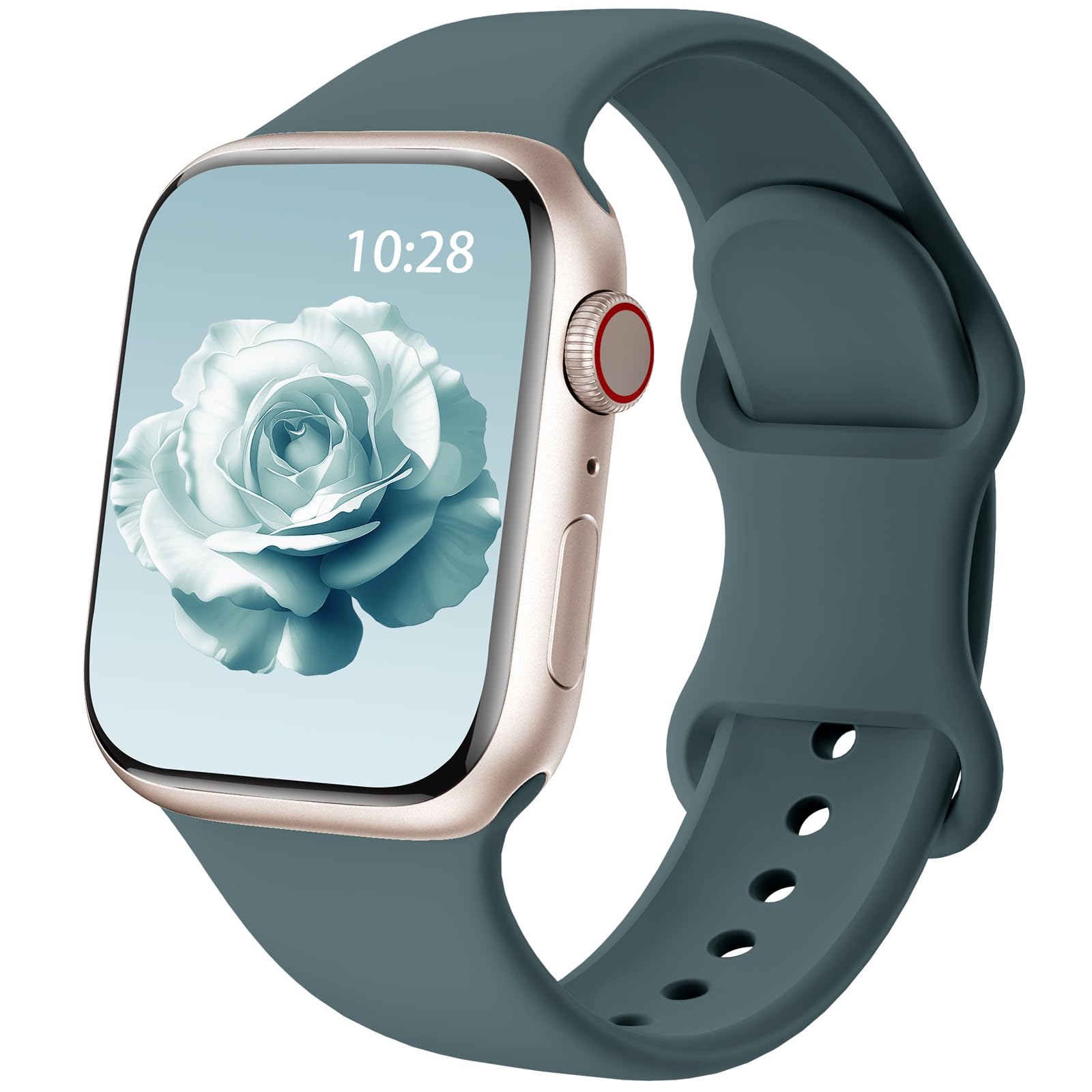 Patented Cinturino Sportivi Compatibile per Cinturino Apple Watch 38 mm 40 mm 41 mm 42 mm (serie 10) da Donna Uomo, Cinturino in Silicone Per Apple Watch Serie 10 9 8 7 6 5 4 3 2 1 SE