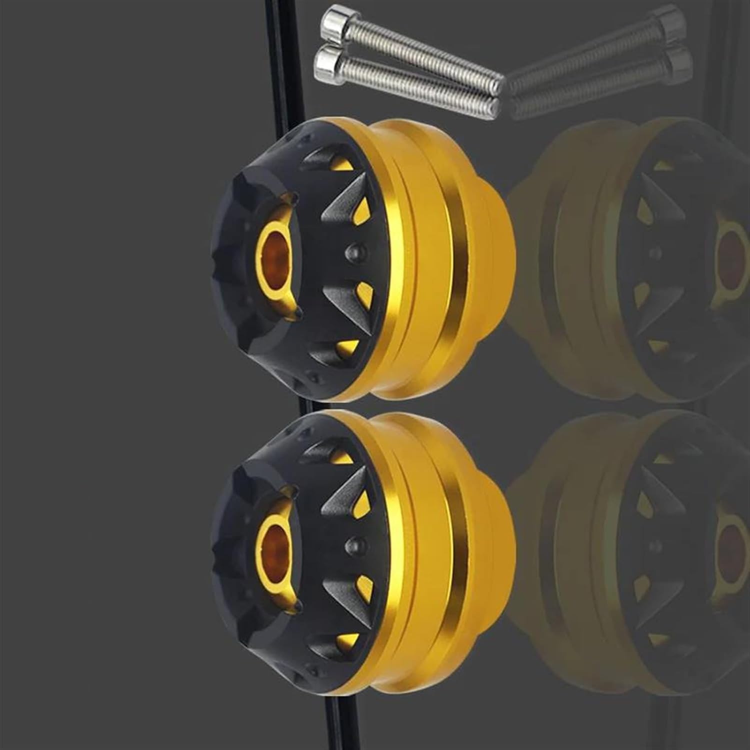 Motorcycle Wheel Protector Motorcycle Wheel Protector Rear Front Axle Fork Crash Sliders For Ducati 999 2003-2007(Front Gold)