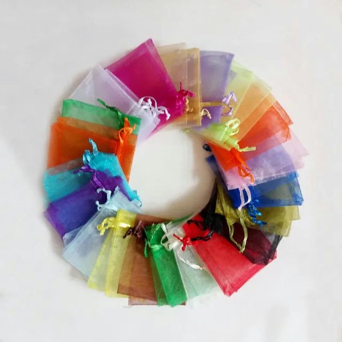 Sacchetti regalo in organza Sacchetti con coulisse 100 sacchetti for confezioni regalo di grandi dimensioni, sacchetti for gioielli, caramelle di nozze, sacchetti in organza, sacchetti for esposizione