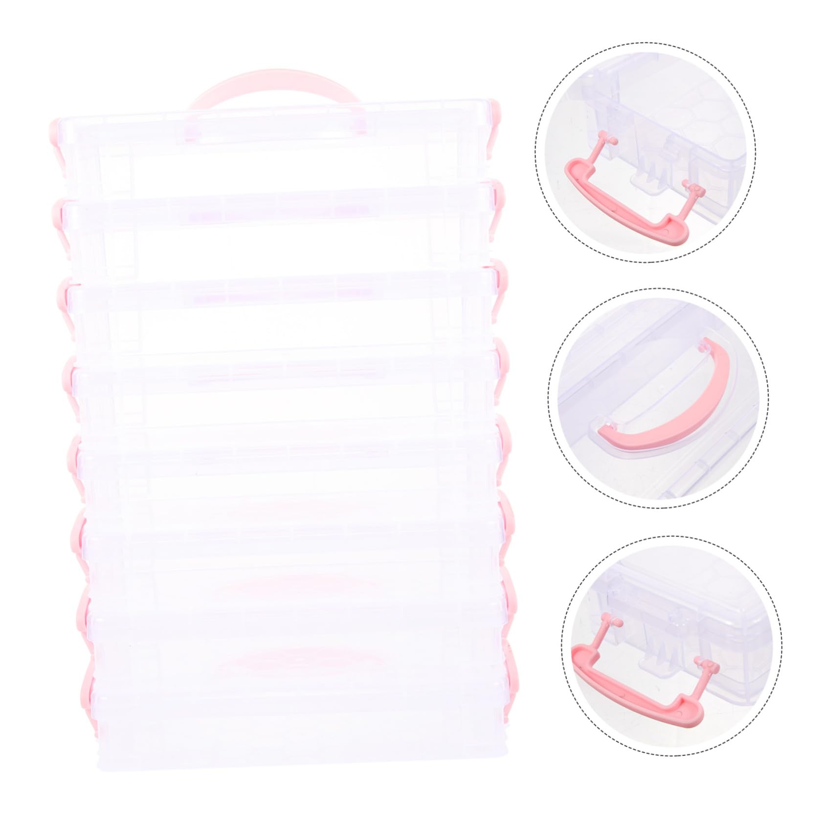 Gadpiparty Plastica Astuccio Portamatite 8 Pezzi Impilabile, Coperchio