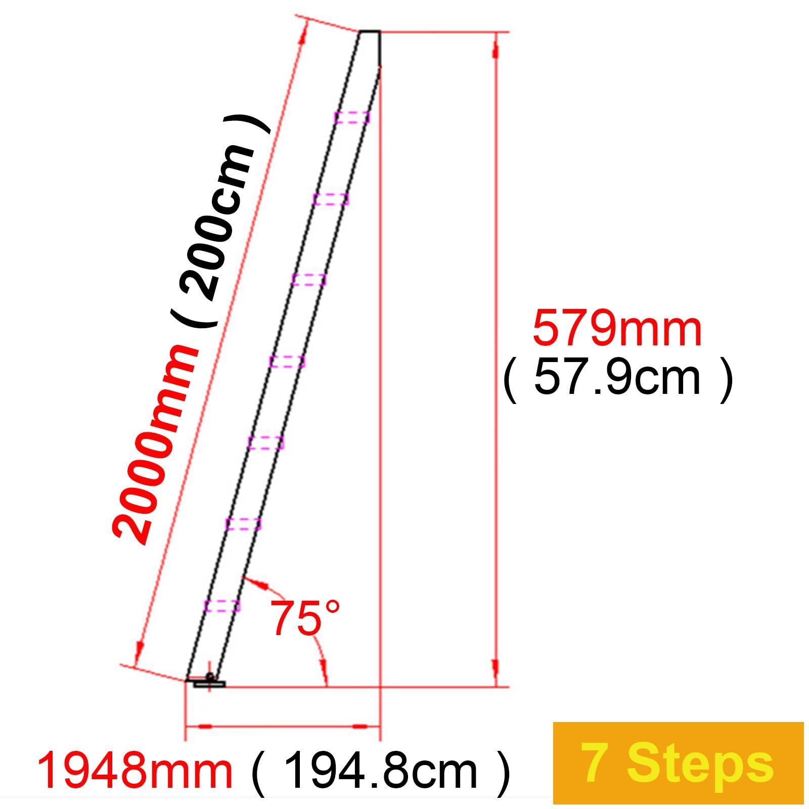 Drewniana drabina na łóżko piętrowe z antypoślizgowymi nóżkami, pionowo przechowywana konstrukcja do kampera, przyczepy kempingowej, loftu, do użytku szkolnego