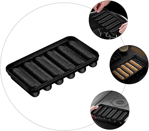 Miniatura 8 de Molde de salchicha para salchichas de desayuno para perros calientes de acero inoxidable, molde antiadherente para hornear para salchicha de huevo y