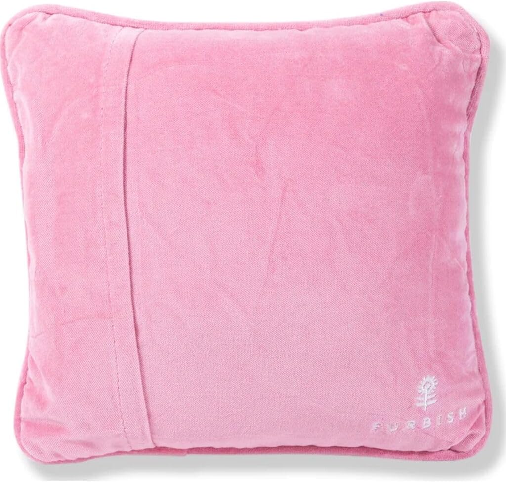 FURBISH Christmas Pillow - Filthy Animal Needlepoint Decorative Throw Pillow, Christmas Decor, Holiday Pillow for Couch & Bed, Eclectic Home Decor, 10" x 10"