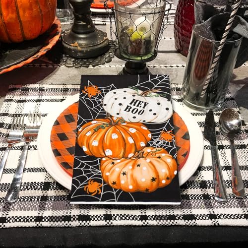 Servilletas de papel desechables JarThenaAMCS con diseño de Halloween para invitados 4