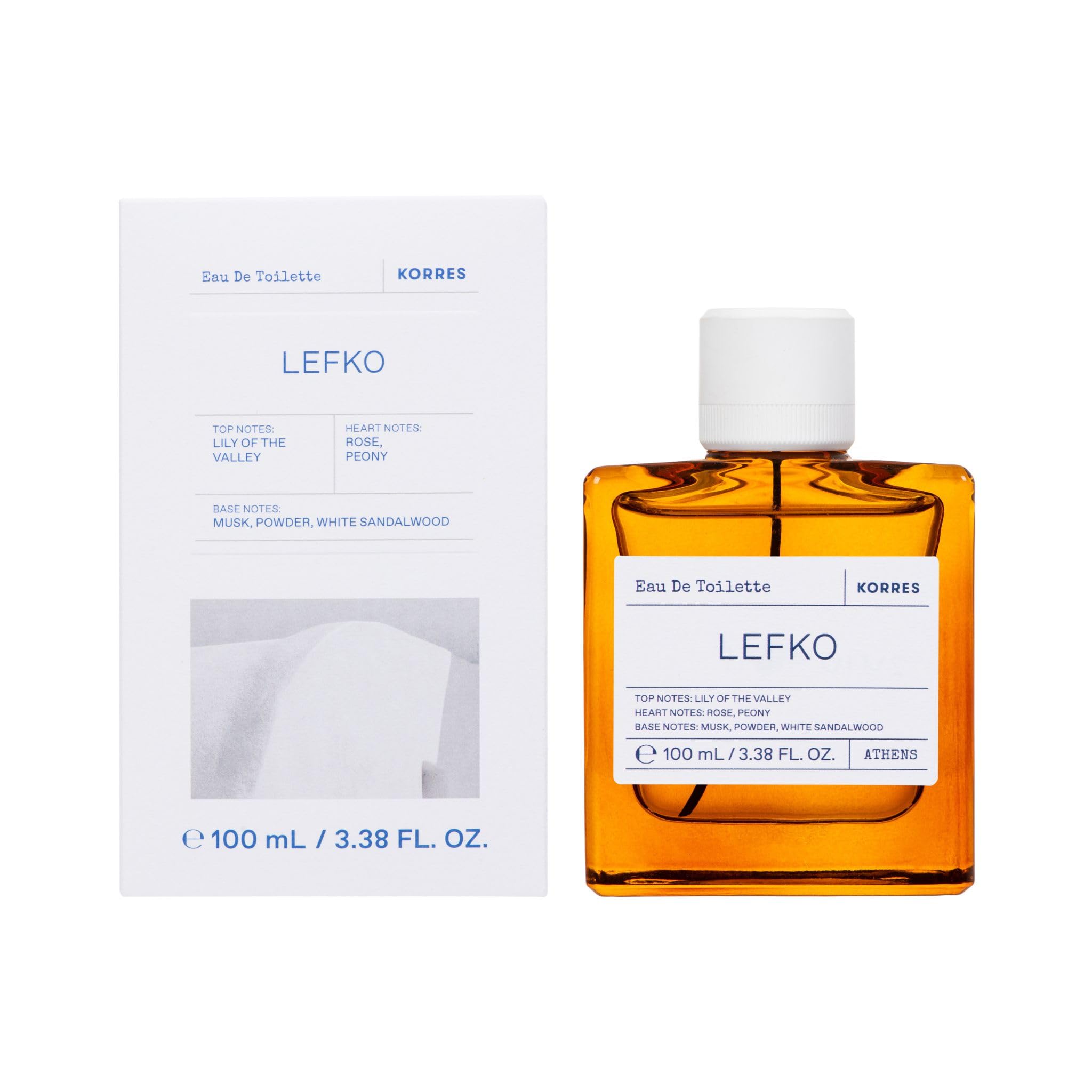 KORRES LEFKO - Agua de colonia unisex para hombre y mujer, 100 ml
