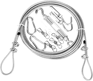 WSYCWG Plastic Coated Galvanized Steel Wire Rope, Diameter 5Mm Length 3-6 Meter Heavy Duty Garden Craft Wire Clothesline Wire,Length 4 Meter