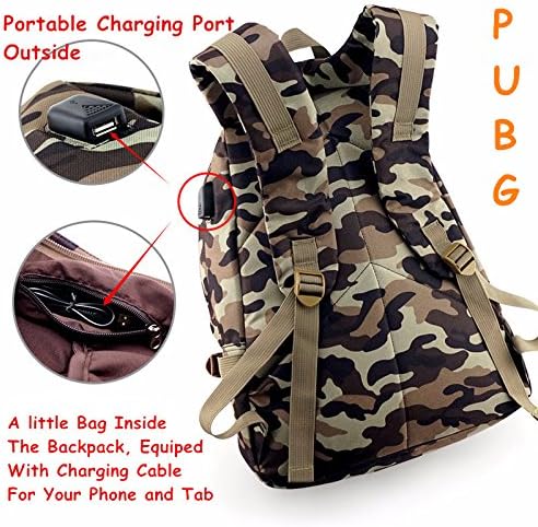 Rabake Popular Games PLAYERUNKNOWN’S BATTLEGROUNDS PUBG Theme LV3 Backpack Outdoor Camping Cycling Canvas bag